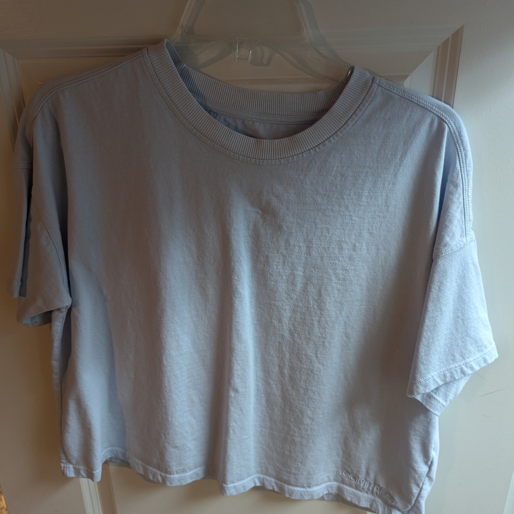Calvin Klein Performance Light Gray V-Neck Tee